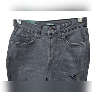 NWT Women's Wild Fable Super High Rise‎ Curvy Tapered Black Denim Jeans Size 4